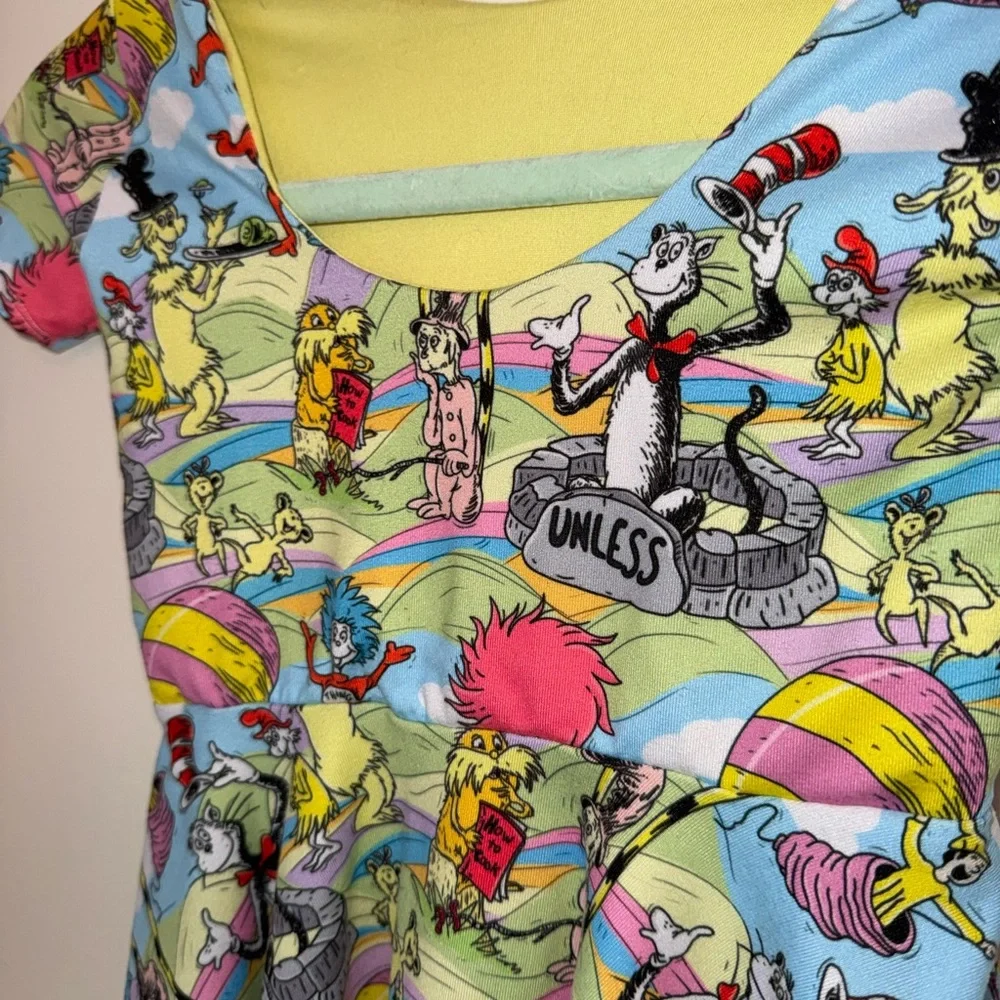 Girls 2T/3T Dr. Suess Boutique Handmade Dress - Picture 3 of 5
